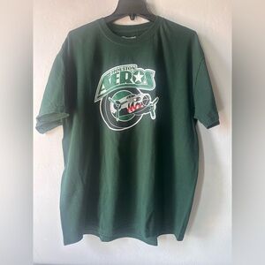 Champion Vintage 1990's Houston Aeros IHL 1994-2013 Hockey Green T-Shirt Size XL